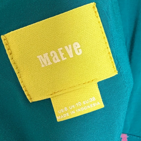 Maeve Anthropologie Womens Turquoise Floral V-Neck Wide Leg
Andalusia Jumpsuit 6 - Picture 2 of 9